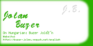 jolan buzer business card